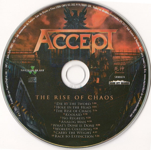 Accept ‎– The Rise Of Chaos CD