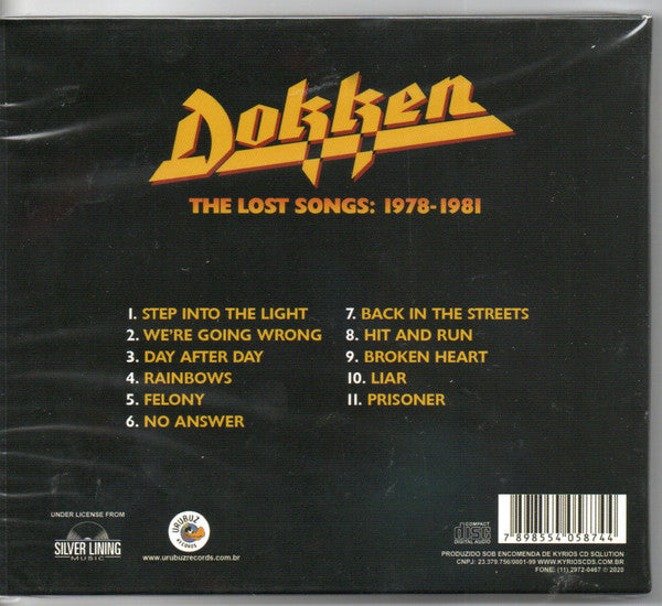 Dokken - The Lost Songs: 1978-1981 CD