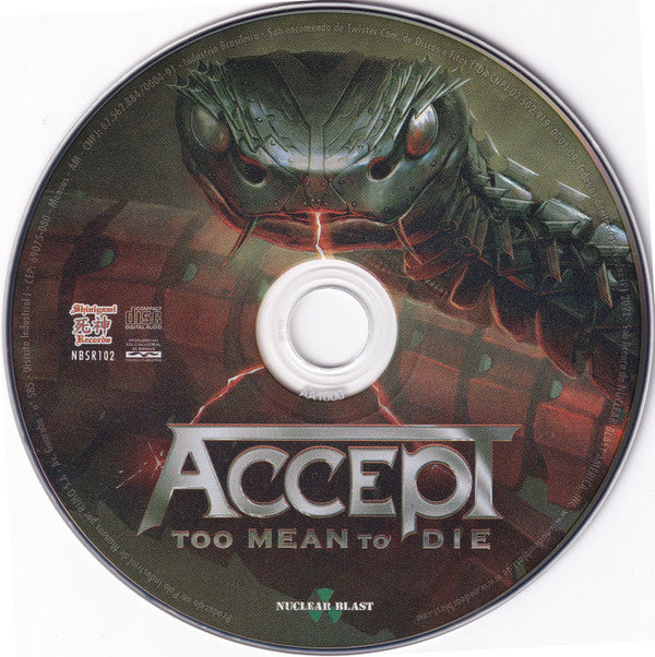 Accept ‎– Too Mean To Die CD
