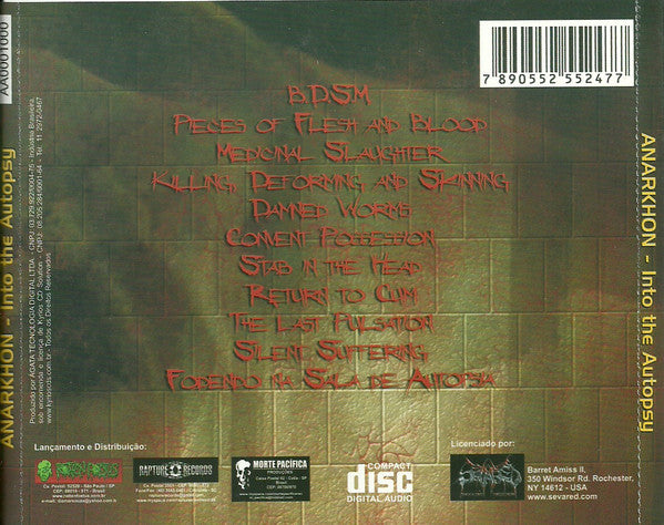 Anarkhon ‎– Into The Autopsy CD