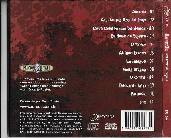 Adrede ‎– Em Nome Da Sujeira CD