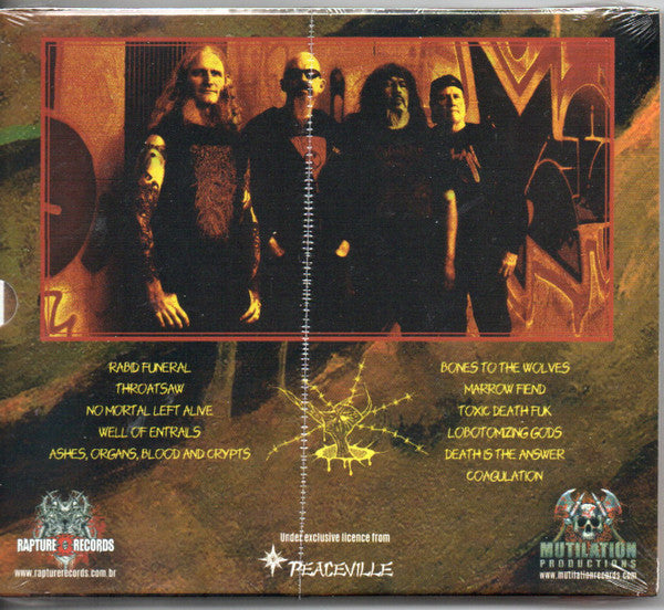 Autopsy ‎– Ashes, Organs, Blood And Crypts CD