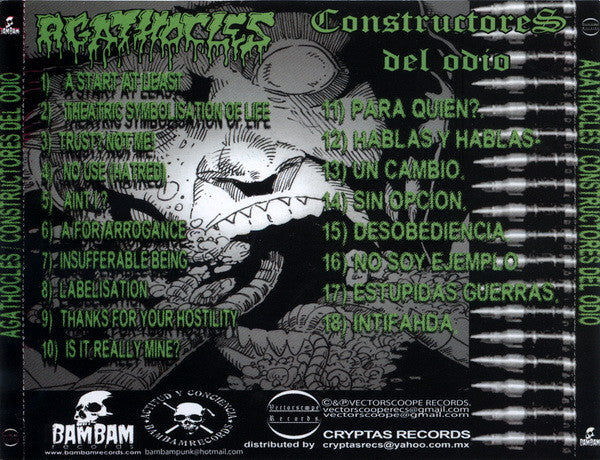 Agathocles / Constructores Del Odio ‎– Mincemania / Untitled CD