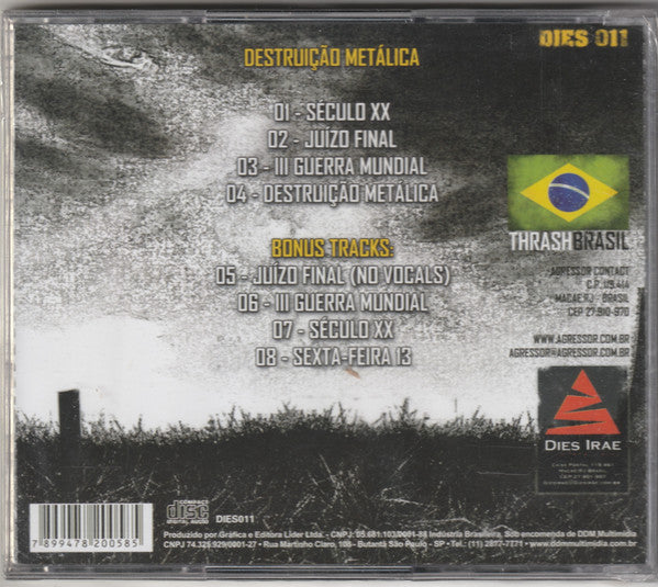 Agressor ‎– Destruição Metálica CD