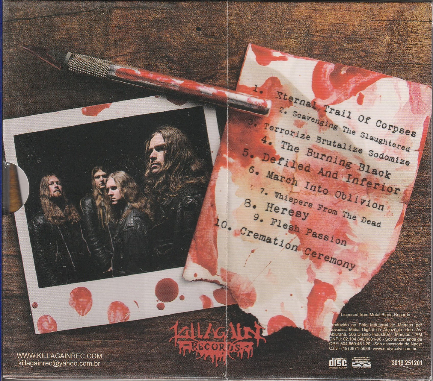 VOMITORY - Terrorize Brutalize Sodomize CD