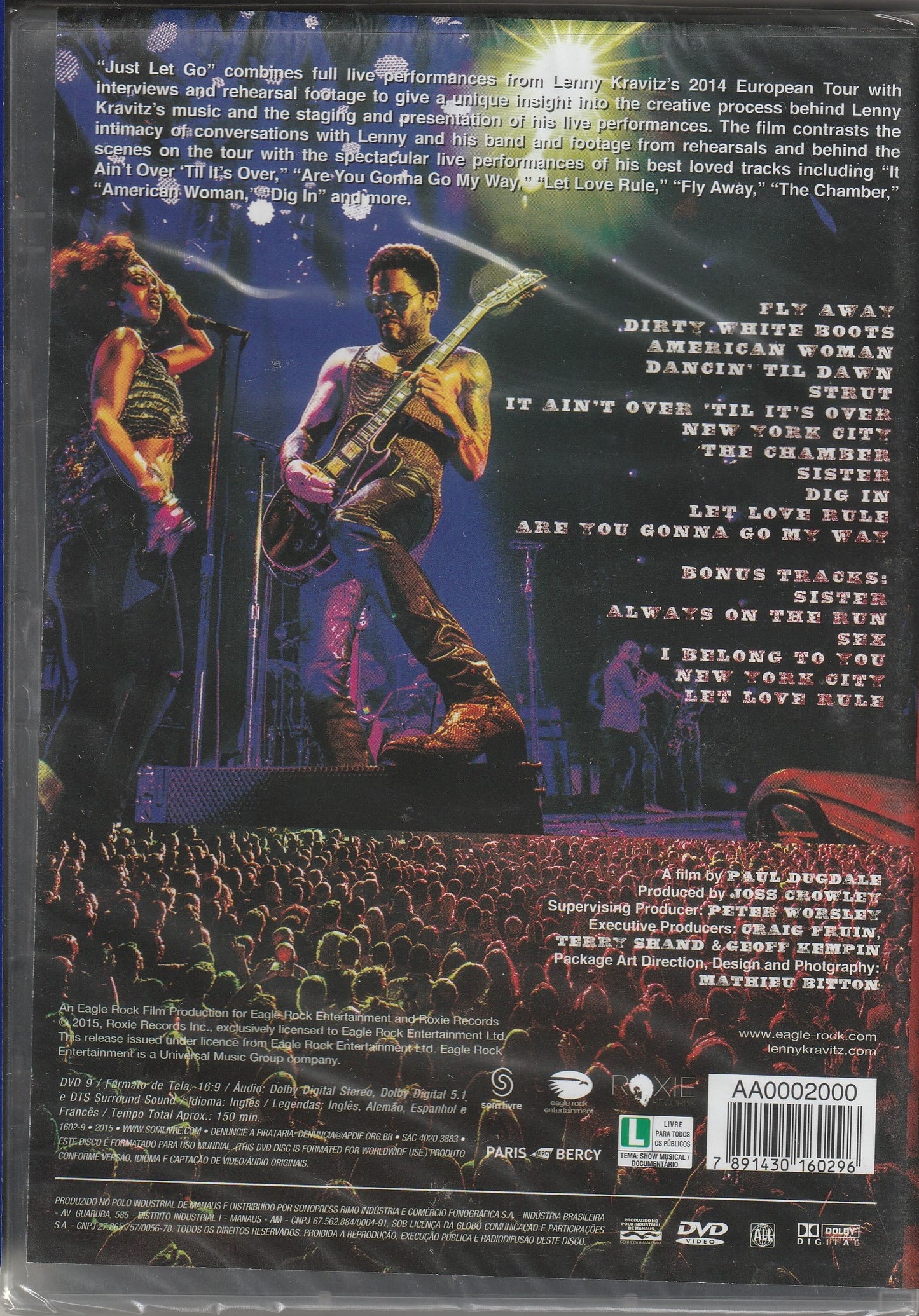 Lenny Kravitz ‎- Just Let Go: Lenny Kravitz Live DVD