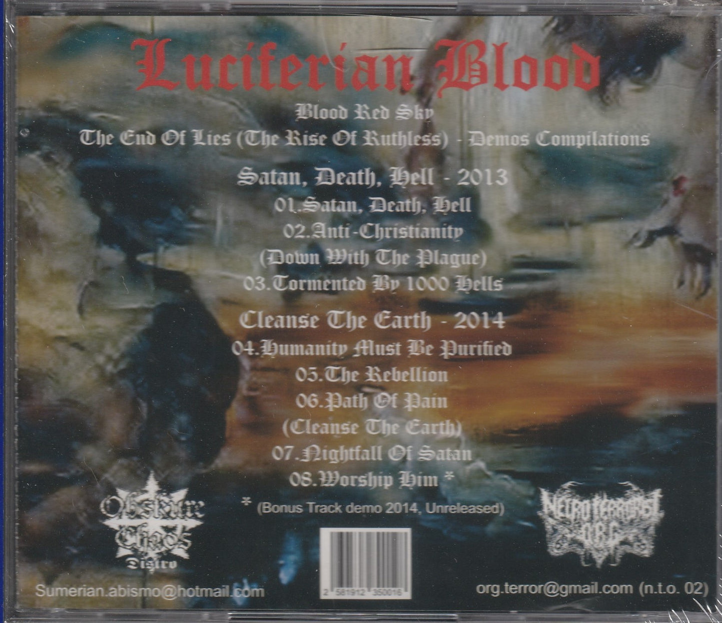 Luciferian Blood - Blood Red Sky… Demos Compilations CD