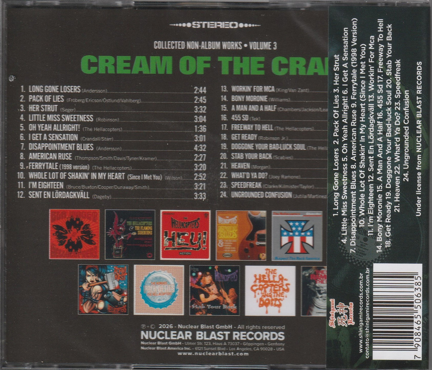 The Hellacopters ‎- Cream Of The Crap! Collected Non-Album Works • Volume 3 CD