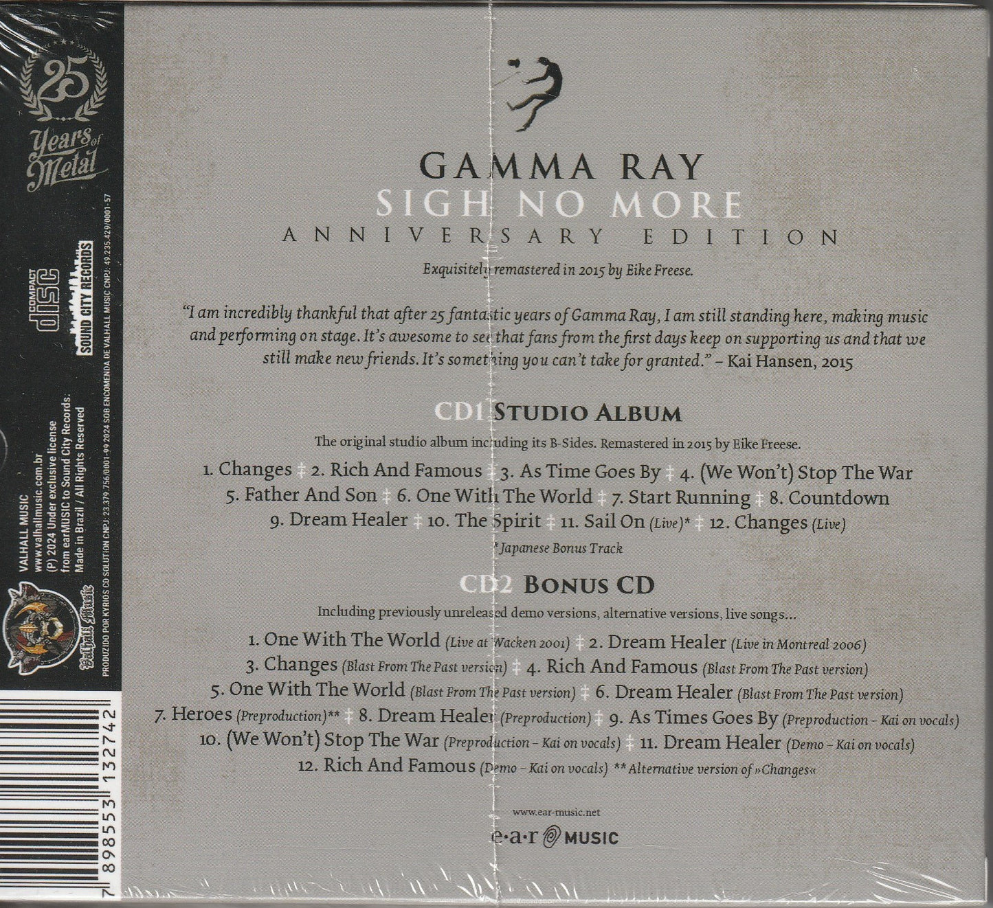 Gamma Ray - Sigh No More - Anniversary Edition 2xCD