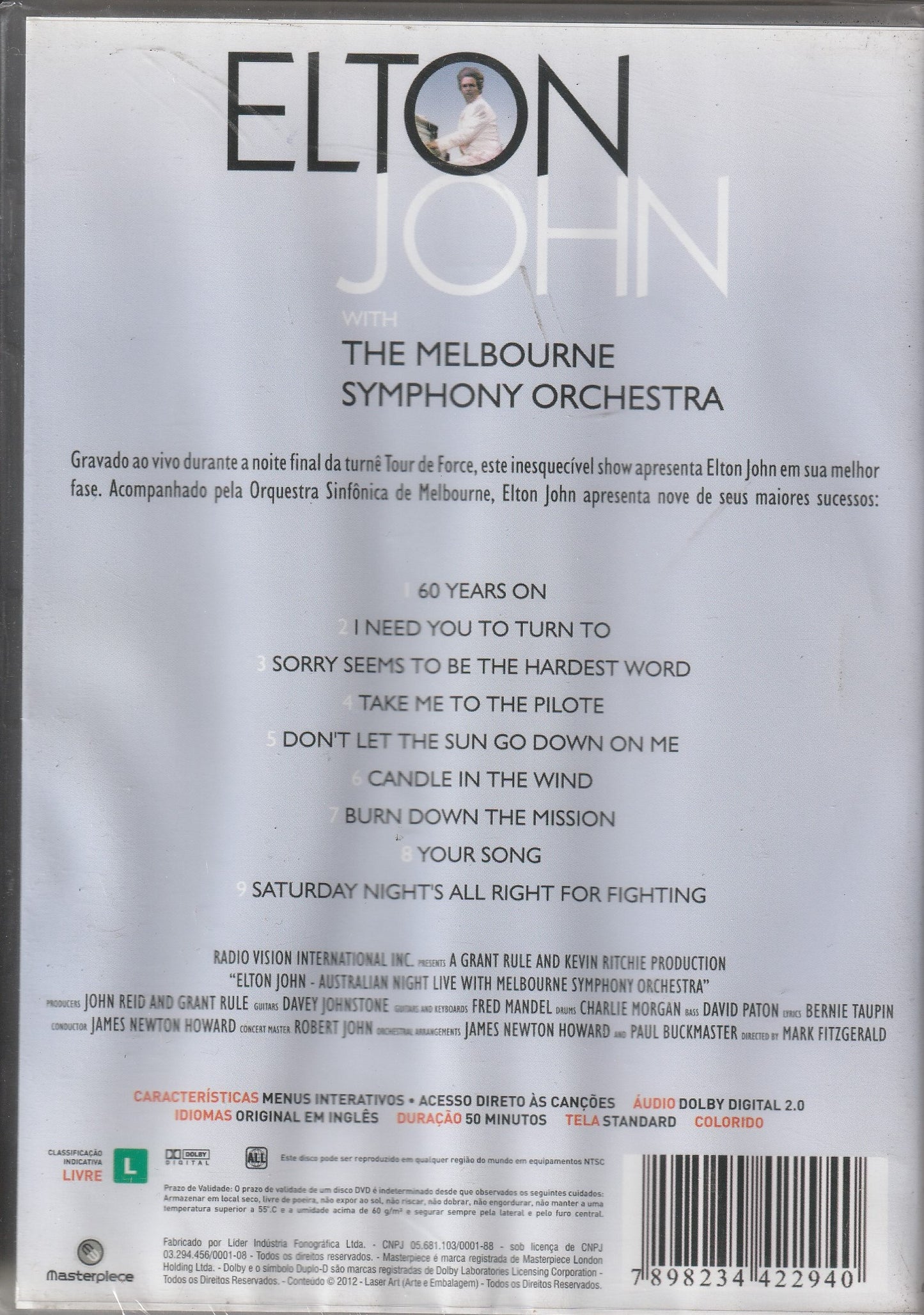 Elton John - With The Melbourne Symphony Orchestra "Tour de Force" DVD