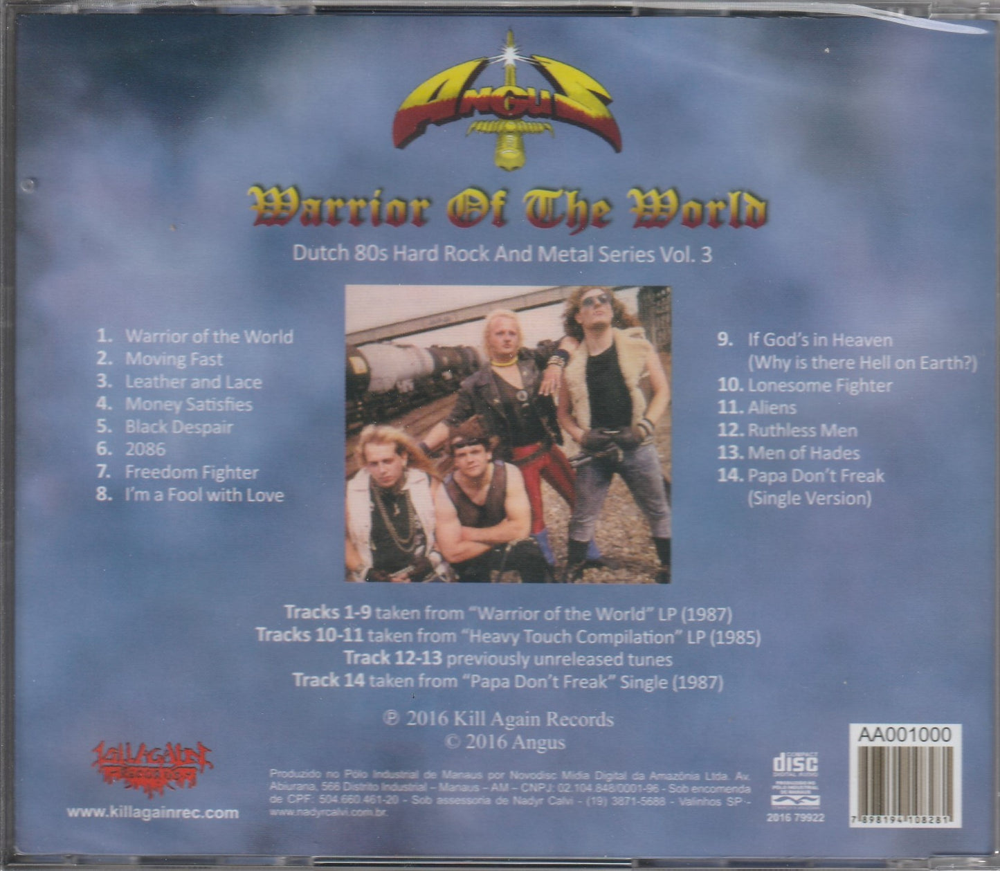 Angus ‎– Warrior Of The World CD