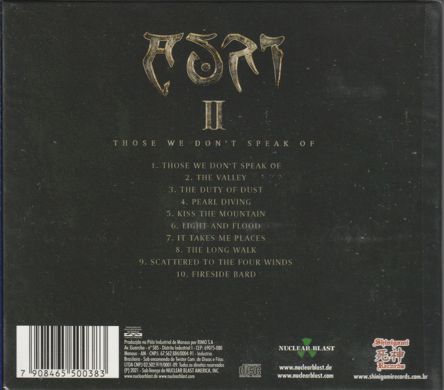 Auri ‎– II (Those We Don't Speak Of) CD