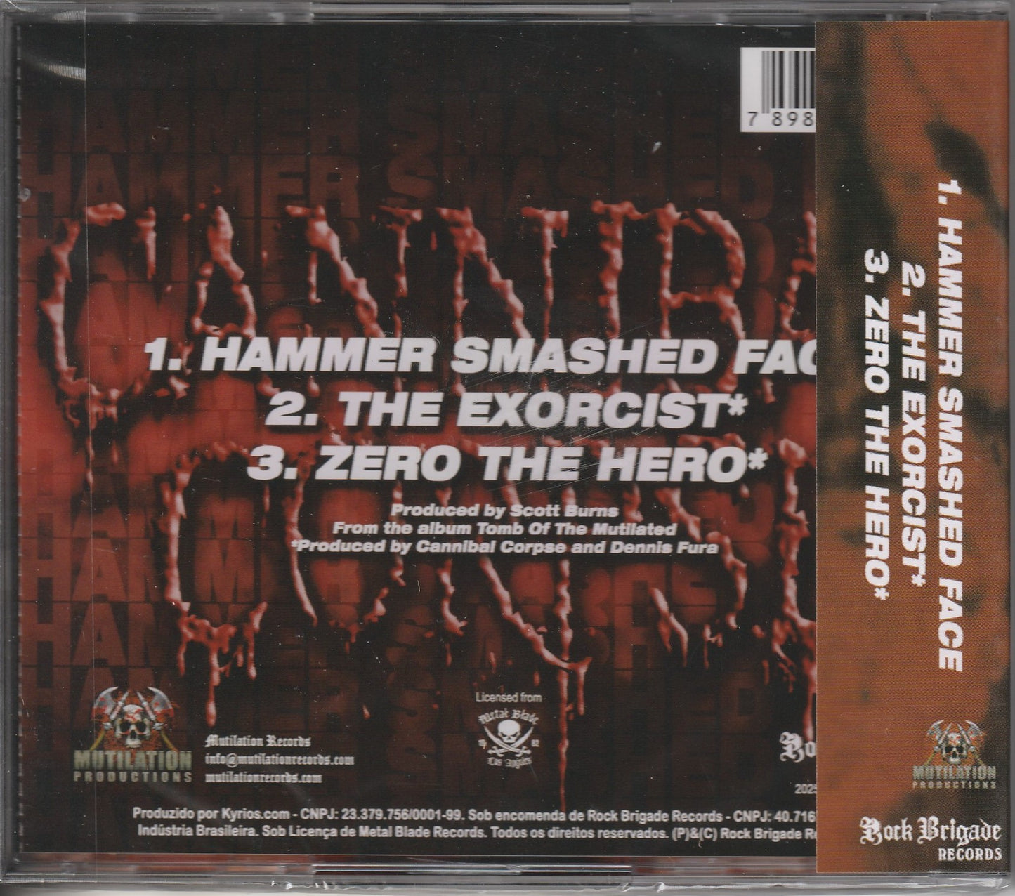 Cannibal Corpse ‎– Hammer Smashed Face CD