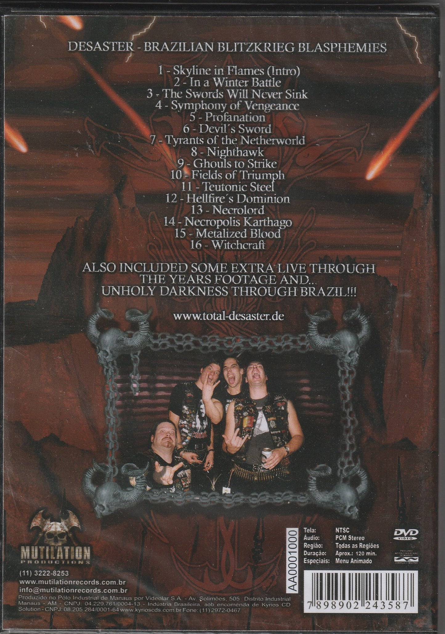 Desaster - Brazilian Blitzkrieg Blasphemies DVD