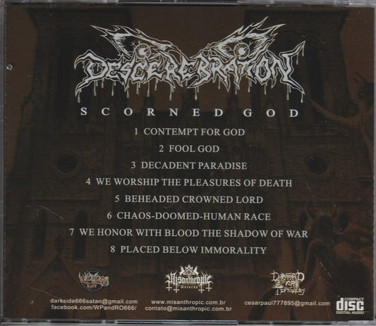 Descerebration ‎– Scorned God CD