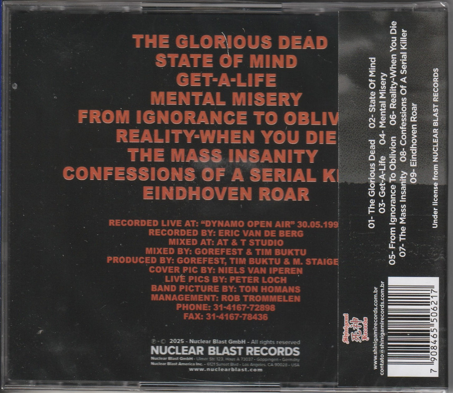 Gorefest – The Eindhoven Insanity CD