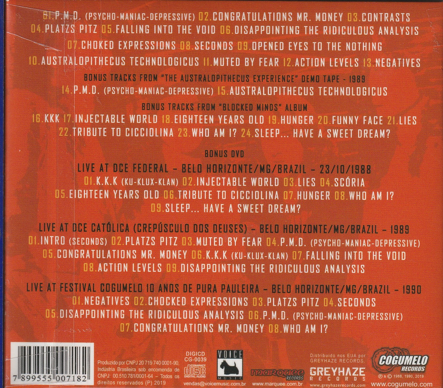 Holocausto  - Negatives / Blocked Minds CD/DVD