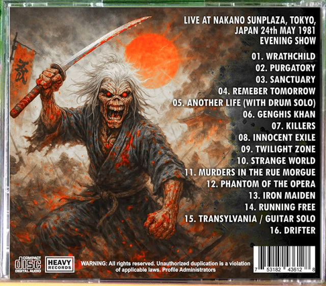 Iron Maiden - Japan Killers Live CD