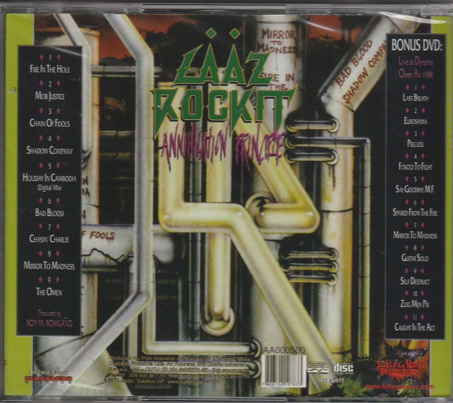 Laaz Rockit - Annihilation Principle CD/DVD
