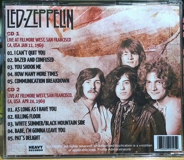 Led Zeppelin - Dazed In Fillmore West '69 2xCD