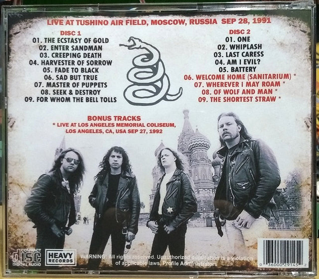 Metallica - Monsters Of Rock Moscow 1991 2xCD
