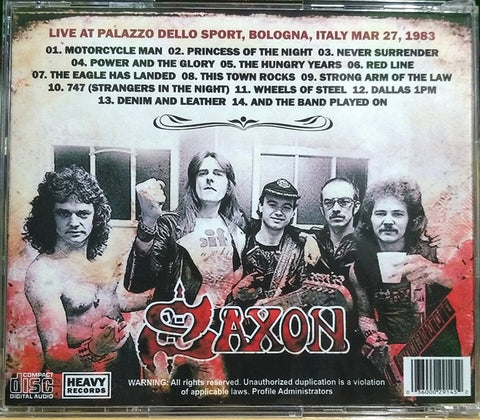 Saxon - Glory In Bologne 1983 CD